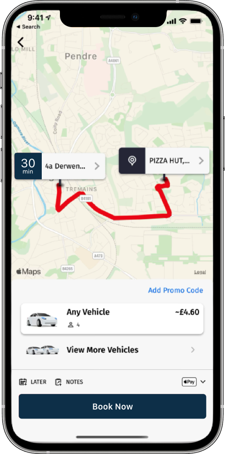 5 Star Taxis booking app